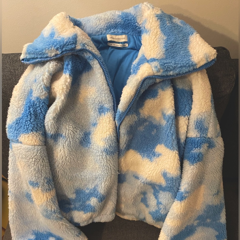 Urban Outfitter Blue Sky Fluffy Coat